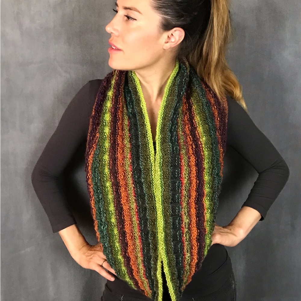 Hand Knit Long Eternity Style Scarf for Men & Women (K03-4H) New Without Tags - Picture 5 of 9